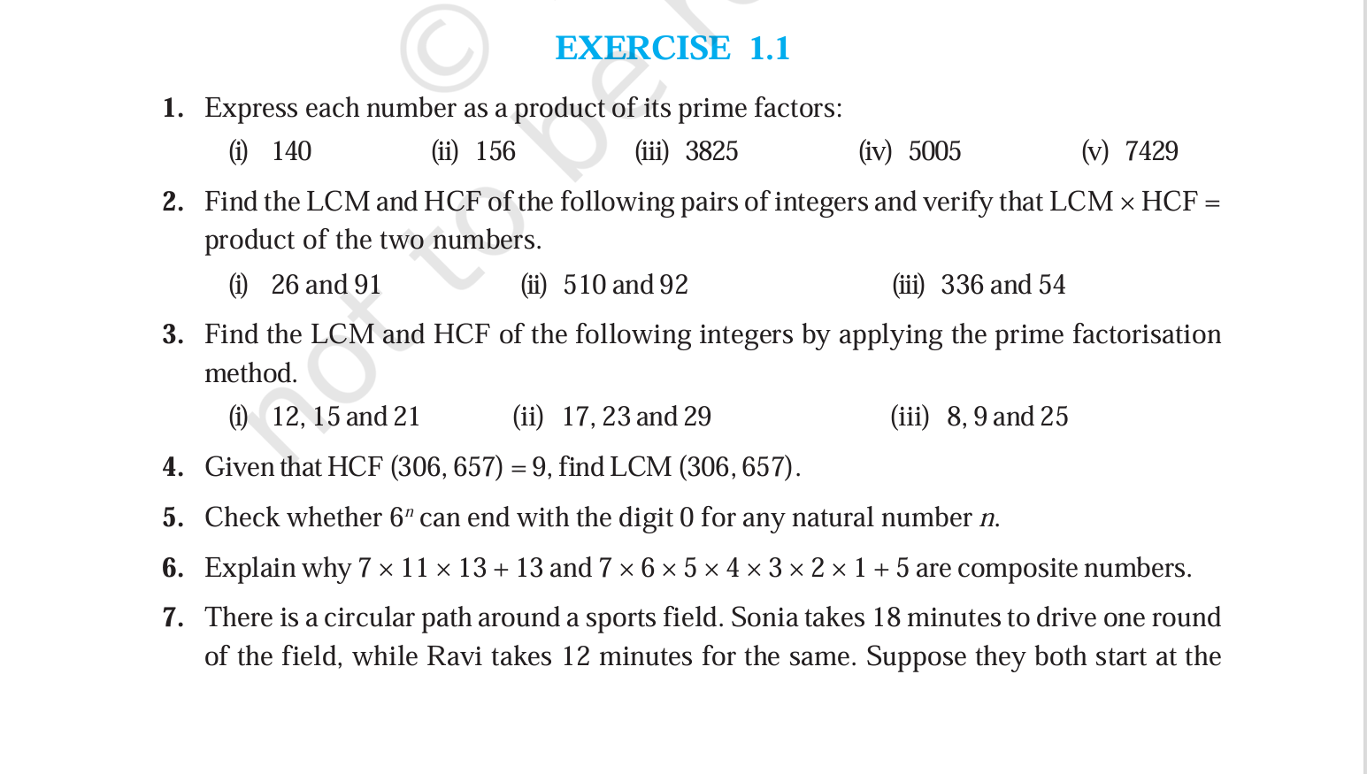 Class 10 Maths Chapter 1 Exercise 1.1 Questions by DV Coaching Centre